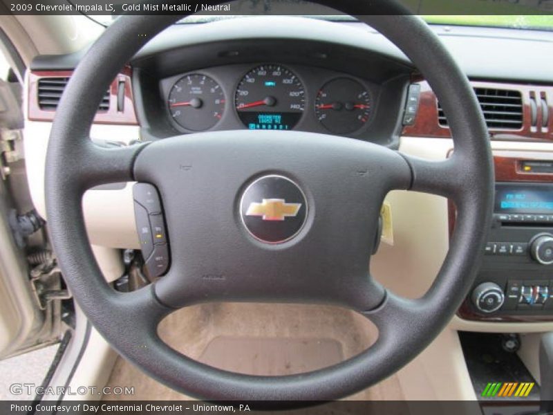 Gold Mist Metallic / Neutral 2009 Chevrolet Impala LS
