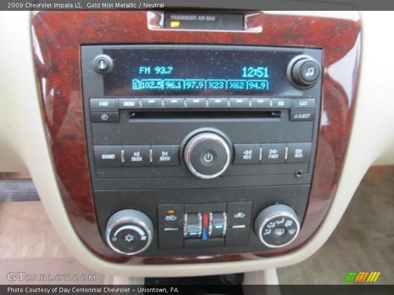 Gold Mist Metallic / Neutral 2009 Chevrolet Impala LS
