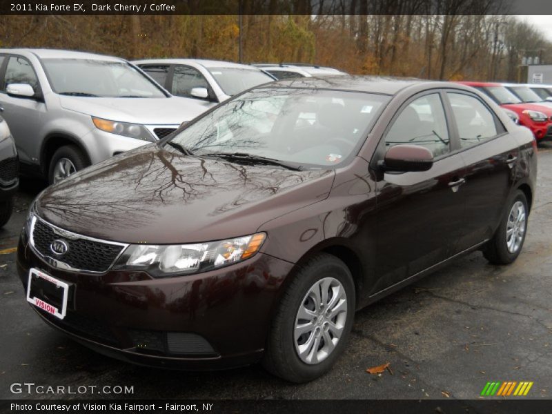 Dark Cherry / Coffee 2011 Kia Forte EX