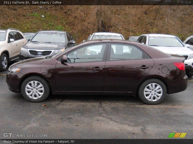 Dark Cherry / Coffee 2011 Kia Forte EX