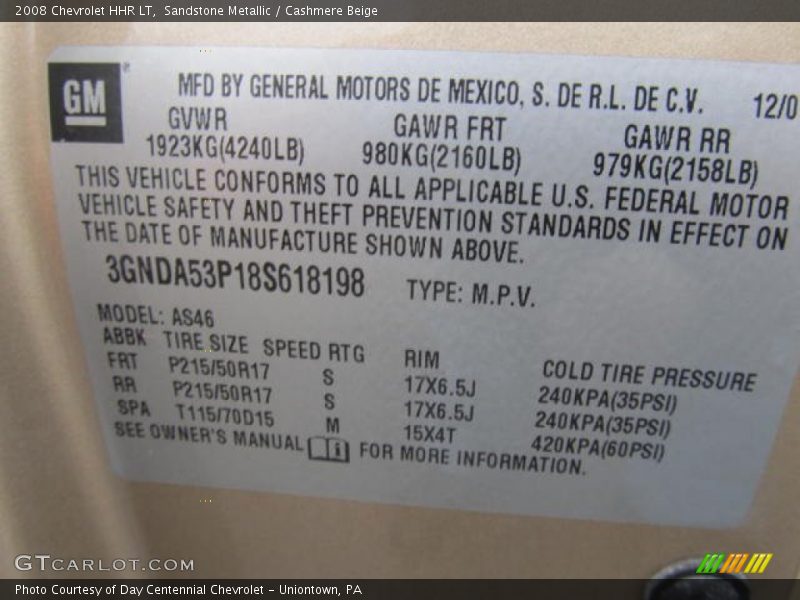 Sandstone Metallic / Cashmere Beige 2008 Chevrolet HHR LT