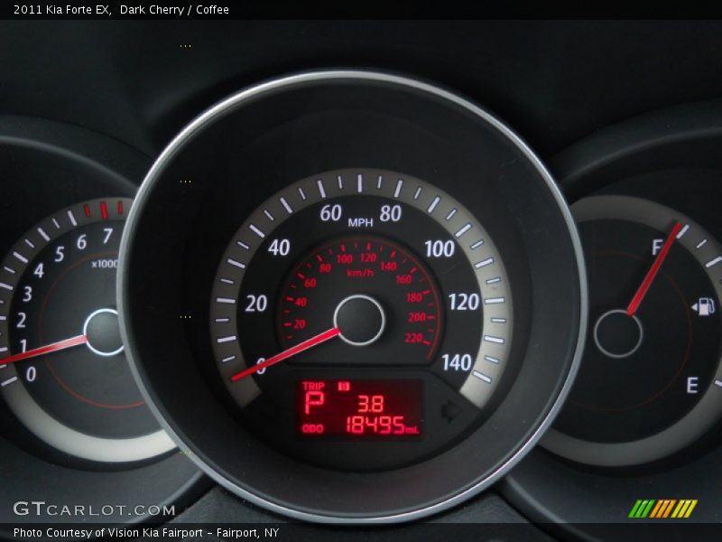Dark Cherry / Coffee 2011 Kia Forte EX