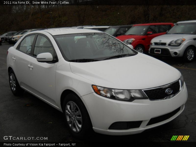 Snow White Pearl / Coffee 2011 Kia Forte EX