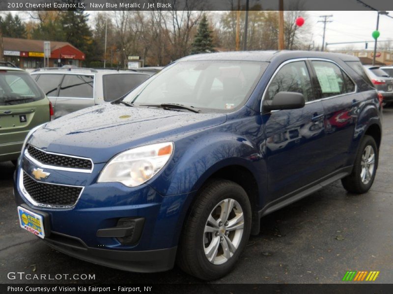 Navy Blue Metallic / Jet Black 2010 Chevrolet Equinox LS