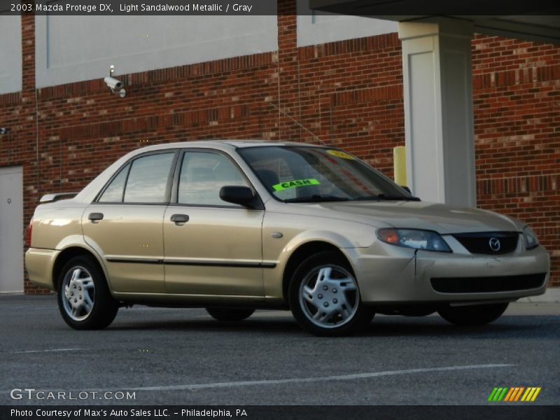 Light Sandalwood Metallic / Gray 2003 Mazda Protege DX