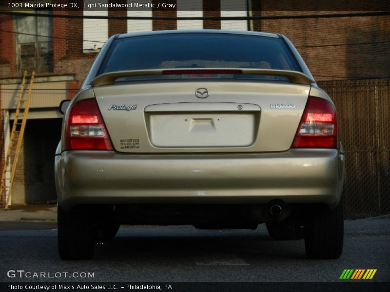 Light Sandalwood Metallic / Gray 2003 Mazda Protege DX