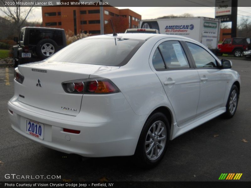 Wicked White Metallic / Black 2010 Mitsubishi Lancer ES