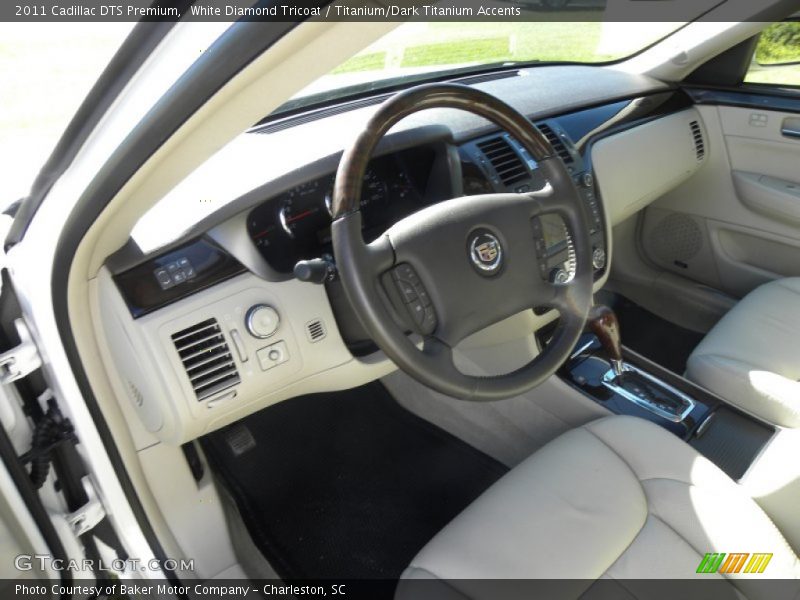 White Diamond Tricoat / Titanium/Dark Titanium Accents 2011 Cadillac DTS Premium