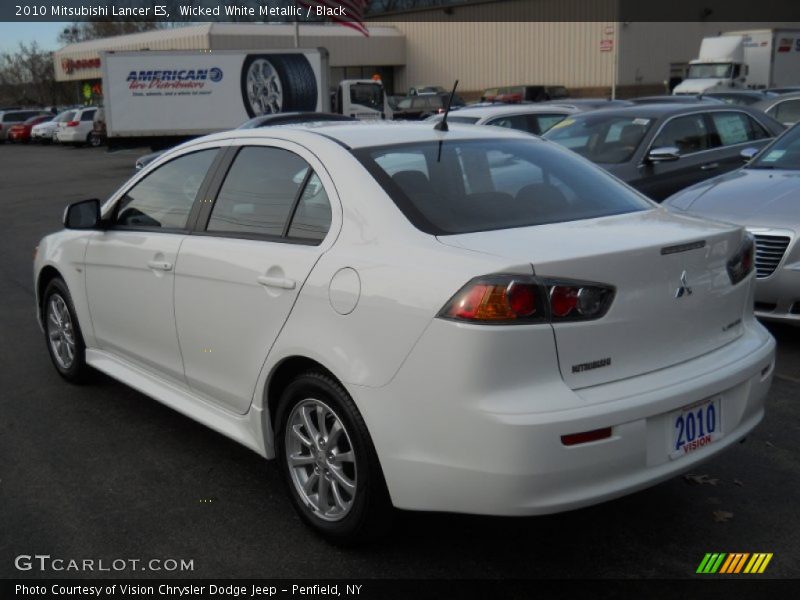 Wicked White Metallic / Black 2010 Mitsubishi Lancer ES