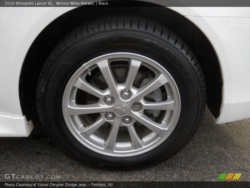 Wicked White Metallic / Black 2010 Mitsubishi Lancer ES