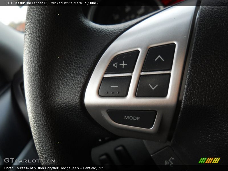 Wicked White Metallic / Black 2010 Mitsubishi Lancer ES