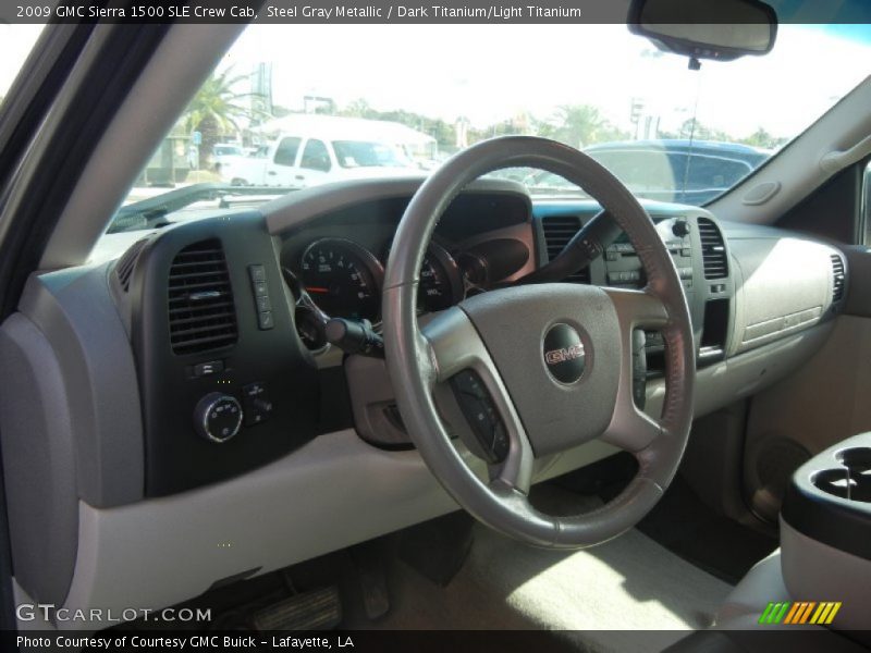 Steel Gray Metallic / Dark Titanium/Light Titanium 2009 GMC Sierra 1500 SLE Crew Cab