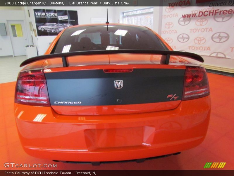 HEMI Orange Pearl / Dark Slate Gray 2008 Dodge Charger R/T Daytona
