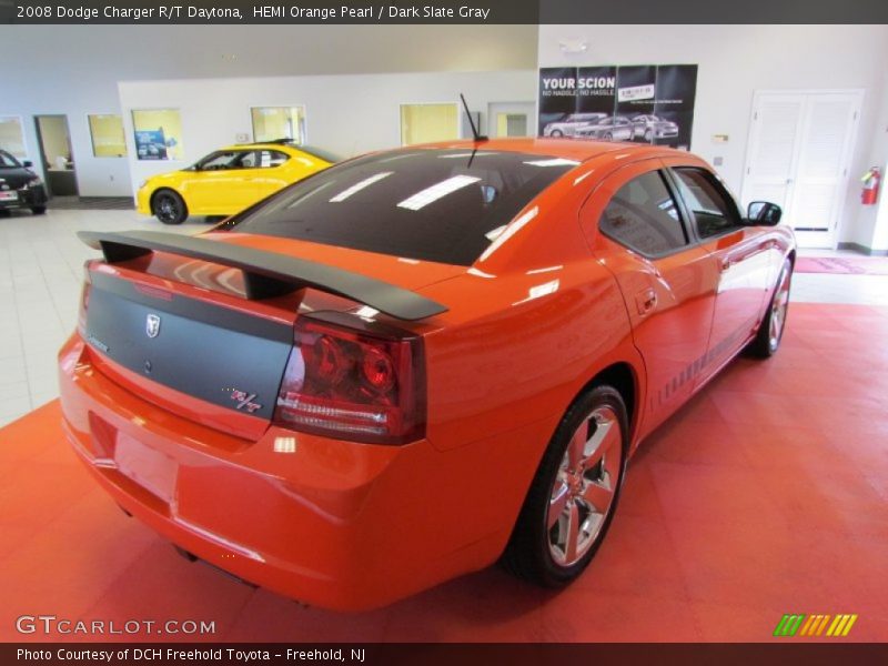 HEMI Orange Pearl / Dark Slate Gray 2008 Dodge Charger R/T Daytona