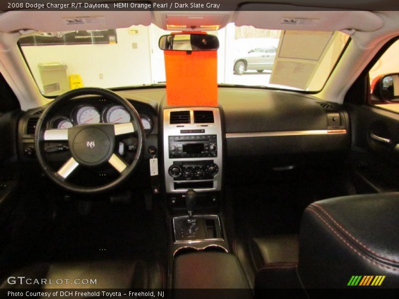 HEMI Orange Pearl / Dark Slate Gray 2008 Dodge Charger R/T Daytona