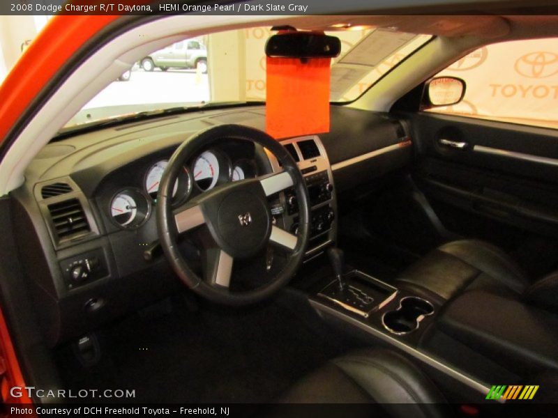 HEMI Orange Pearl / Dark Slate Gray 2008 Dodge Charger R/T Daytona