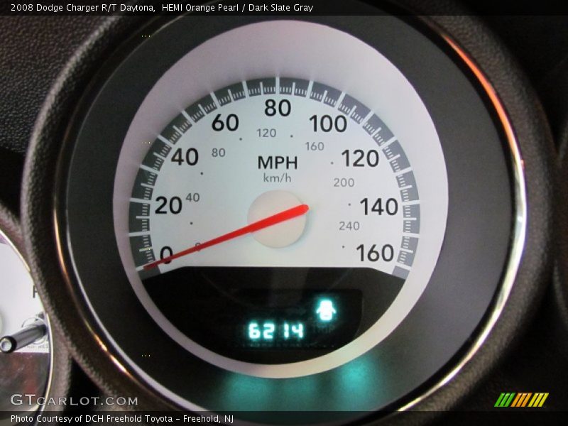 HEMI Orange Pearl / Dark Slate Gray 2008 Dodge Charger R/T Daytona