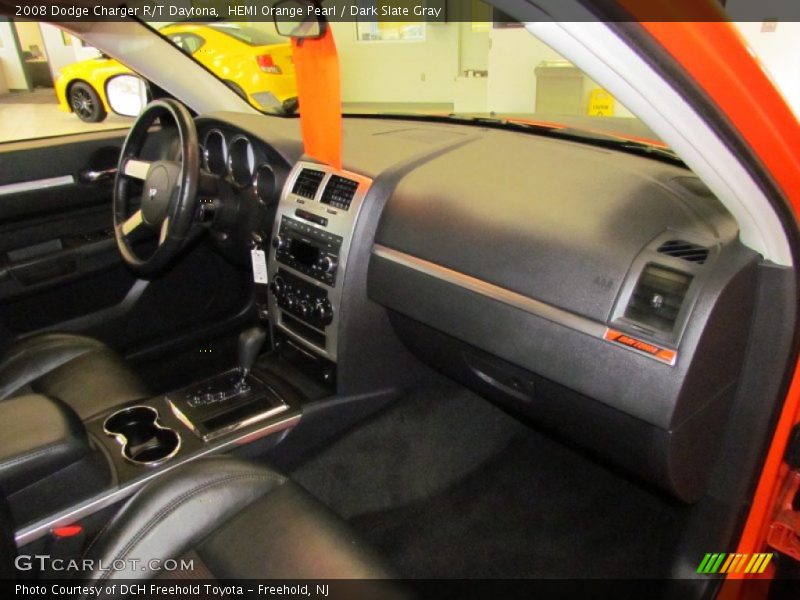 HEMI Orange Pearl / Dark Slate Gray 2008 Dodge Charger R/T Daytona