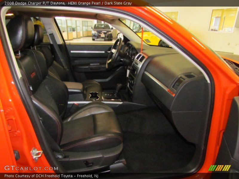 HEMI Orange Pearl / Dark Slate Gray 2008 Dodge Charger R/T Daytona