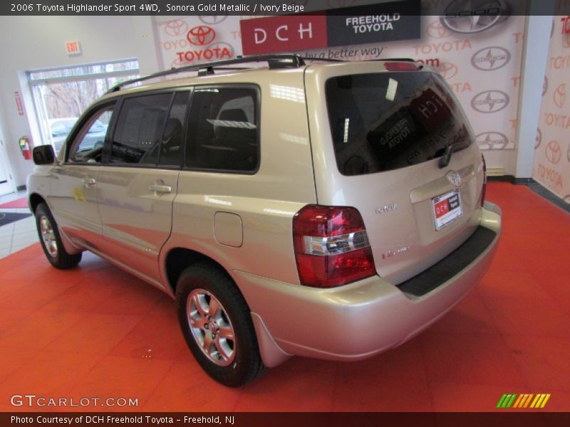Sonora Gold Metallic / Ivory Beige 2006 Toyota Highlander Sport 4WD