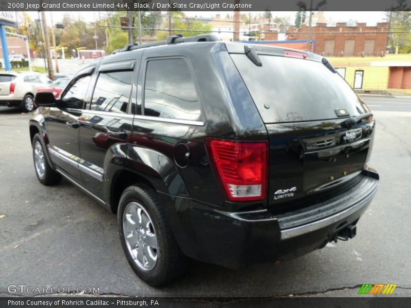 Black / Dark Slate Gray/Light Graystone 2008 Jeep Grand Cherokee Limited 4x4