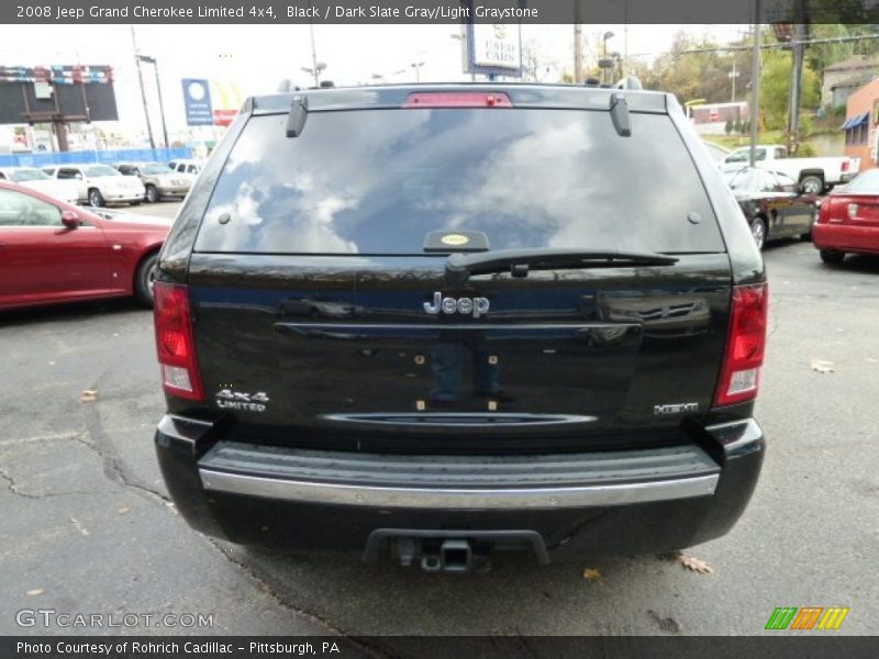 Black / Dark Slate Gray/Light Graystone 2008 Jeep Grand Cherokee Limited 4x4