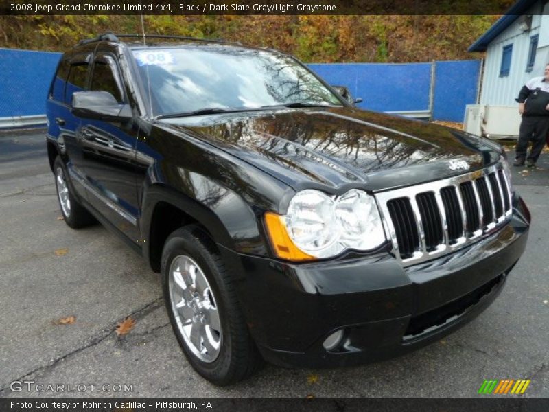 Black / Dark Slate Gray/Light Graystone 2008 Jeep Grand Cherokee Limited 4x4