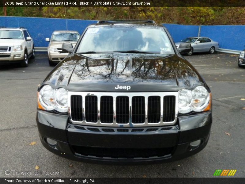 Black / Dark Slate Gray/Light Graystone 2008 Jeep Grand Cherokee Limited 4x4