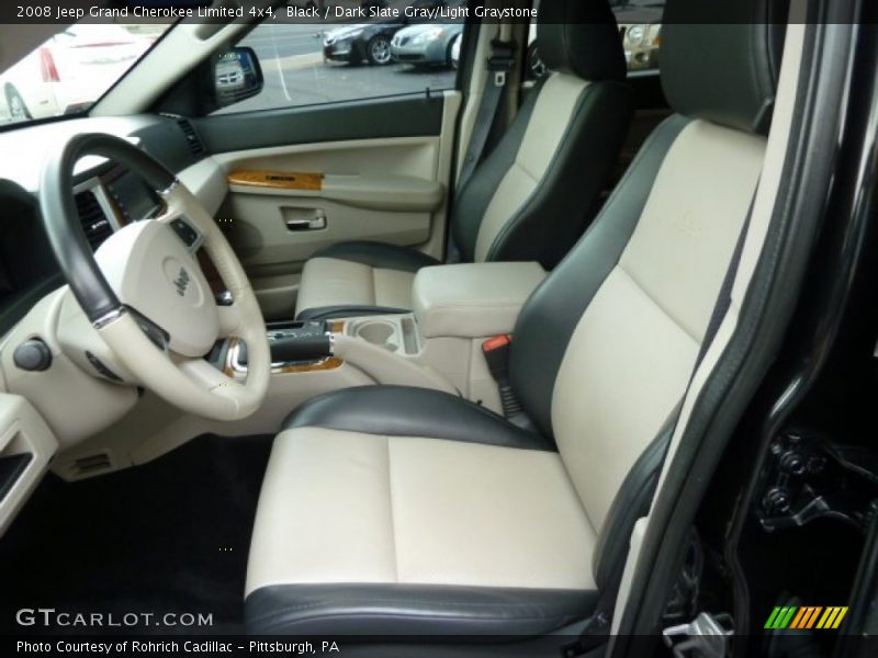 Black / Dark Slate Gray/Light Graystone 2008 Jeep Grand Cherokee Limited 4x4