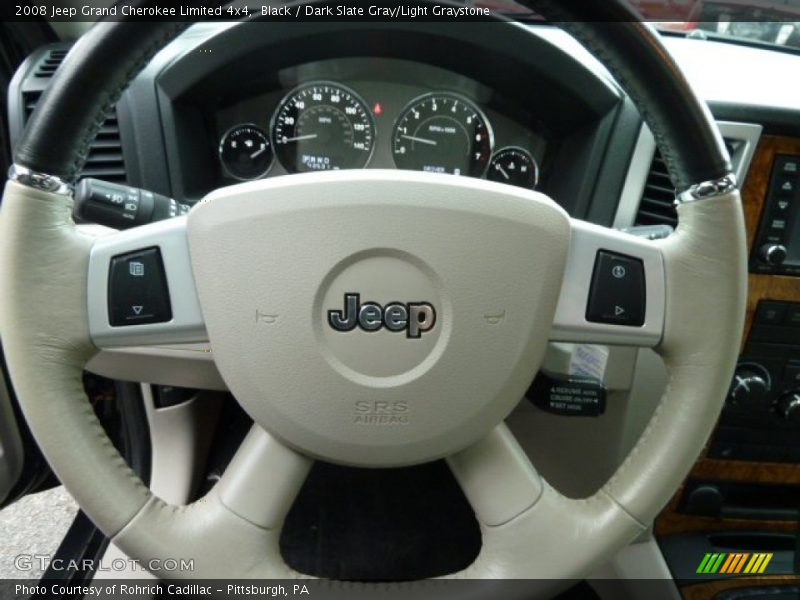 Black / Dark Slate Gray/Light Graystone 2008 Jeep Grand Cherokee Limited 4x4