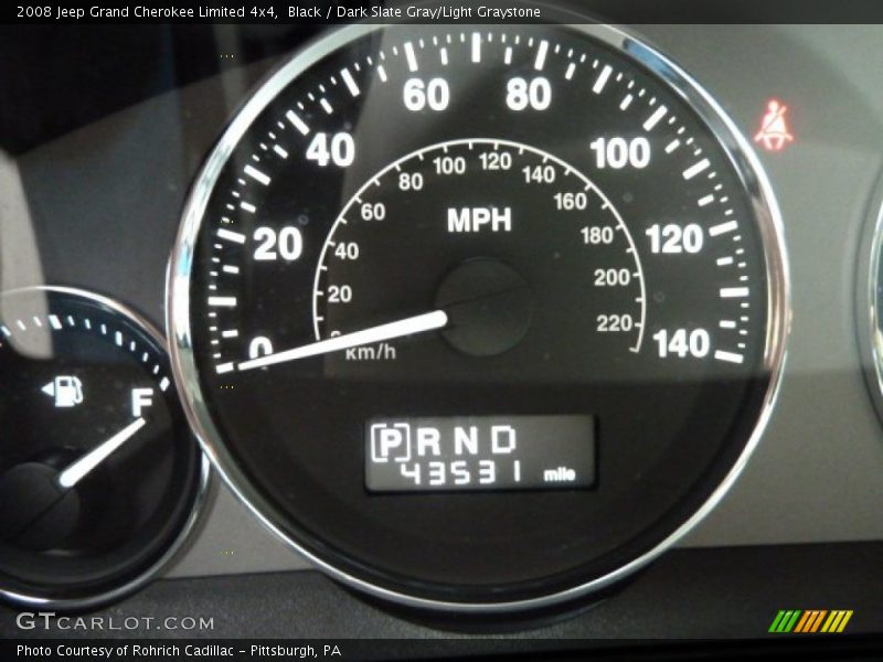 Black / Dark Slate Gray/Light Graystone 2008 Jeep Grand Cherokee Limited 4x4