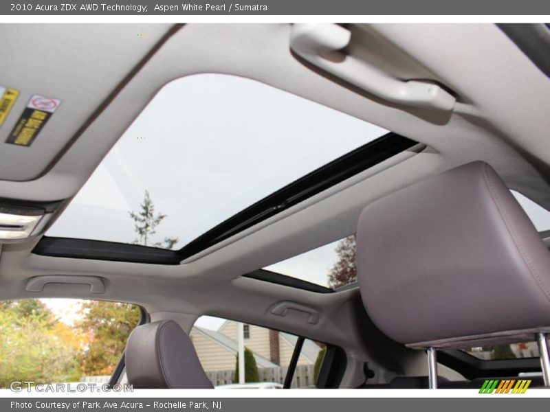 Sunroof of 2010 ZDX AWD Technology