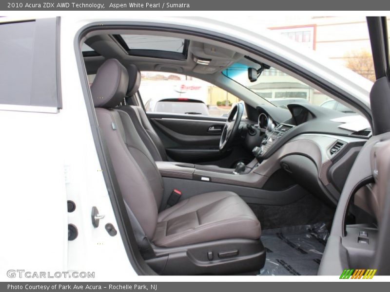 Aspen White Pearl / Sumatra 2010 Acura ZDX AWD Technology