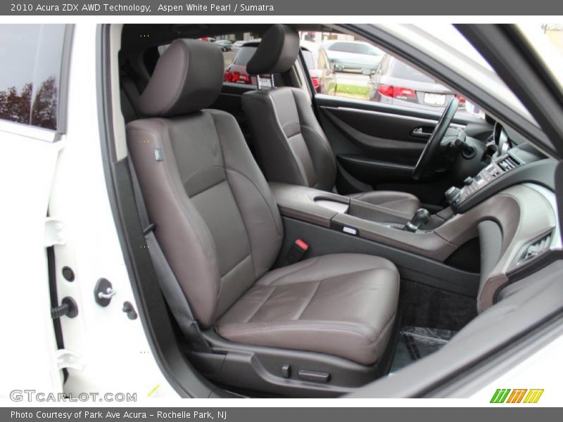 Aspen White Pearl / Sumatra 2010 Acura ZDX AWD Technology