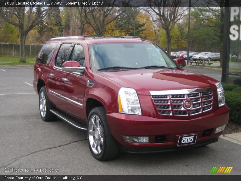 Sonoma Red / Ebony 2008 Cadillac Escalade ESV AWD