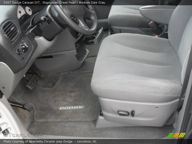 Magnesium Green Pearl / Medium Slate Gray 2007 Dodge Caravan SXT