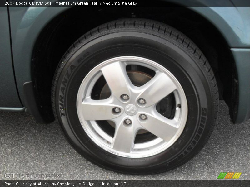 Magnesium Green Pearl / Medium Slate Gray 2007 Dodge Caravan SXT
