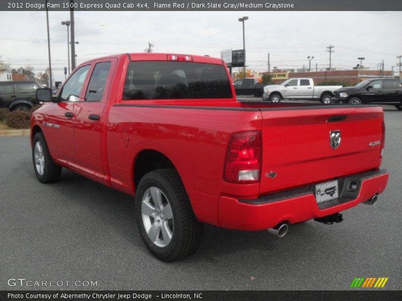 Flame Red / Dark Slate Gray/Medium Graystone 2012 Dodge Ram 1500 Express Quad Cab 4x4