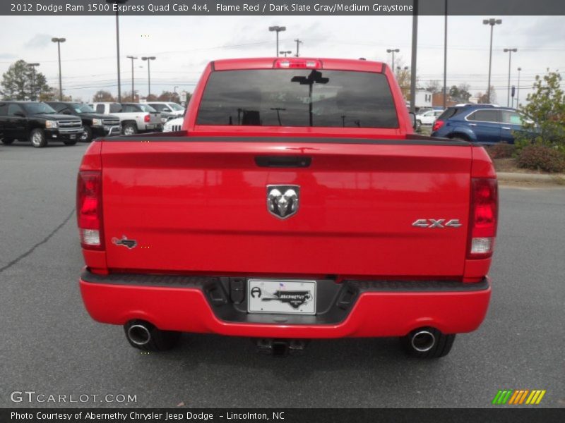 Flame Red / Dark Slate Gray/Medium Graystone 2012 Dodge Ram 1500 Express Quad Cab 4x4