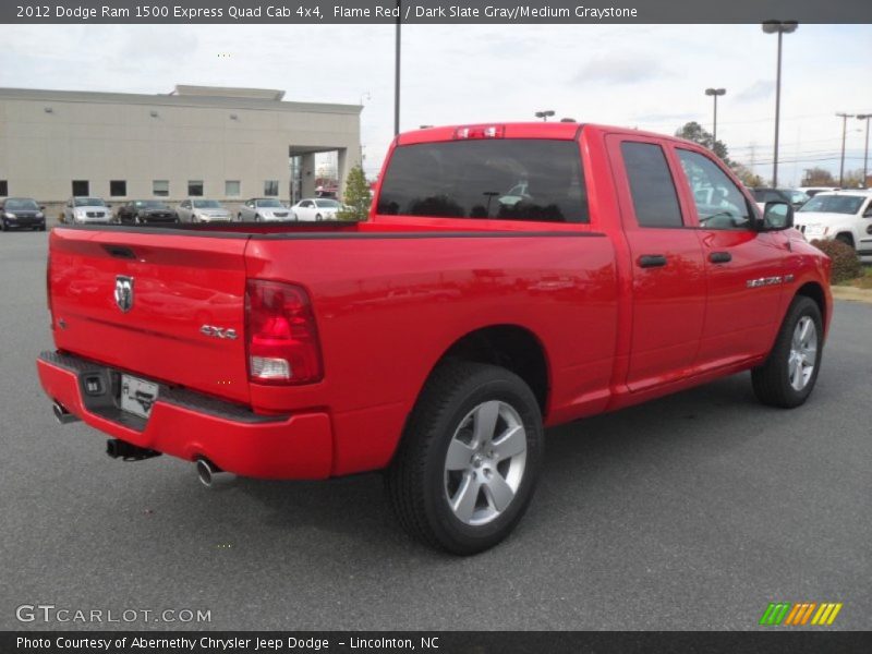 Flame Red / Dark Slate Gray/Medium Graystone 2012 Dodge Ram 1500 Express Quad Cab 4x4
