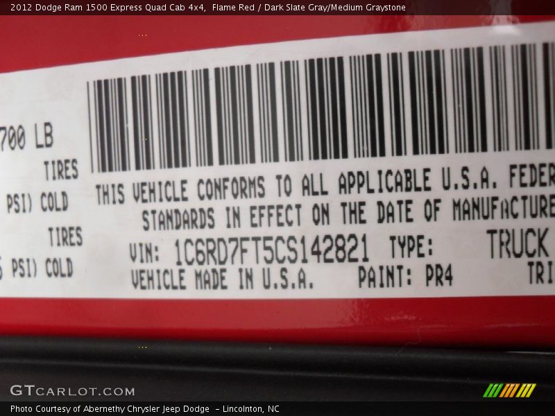 PR4 - 2012 Dodge Ram 1500 Express Quad Cab 4x4
