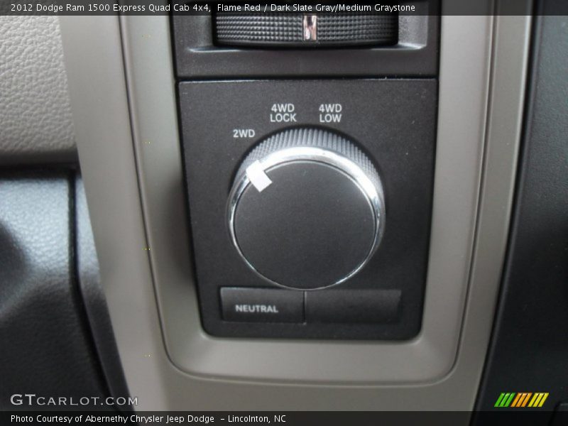 4 Wheel Drive Controls - 2012 Dodge Ram 1500 Express Quad Cab 4x4