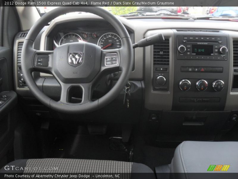 Flame Red / Dark Slate Gray/Medium Graystone 2012 Dodge Ram 1500 Express Quad Cab 4x4