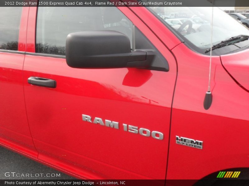 Flame Red / Dark Slate Gray/Medium Graystone 2012 Dodge Ram 1500 Express Quad Cab 4x4