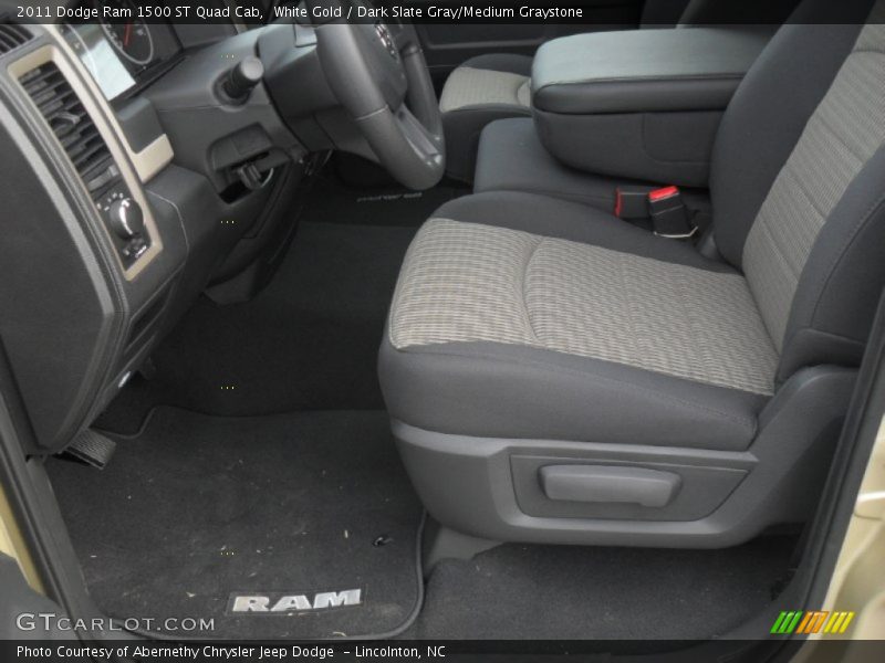 White Gold / Dark Slate Gray/Medium Graystone 2011 Dodge Ram 1500 ST Quad Cab