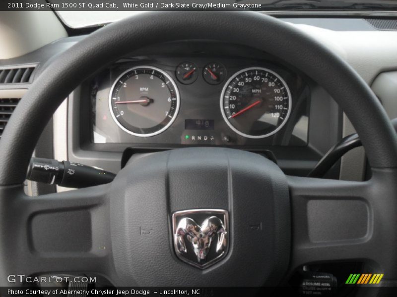 White Gold / Dark Slate Gray/Medium Graystone 2011 Dodge Ram 1500 ST Quad Cab