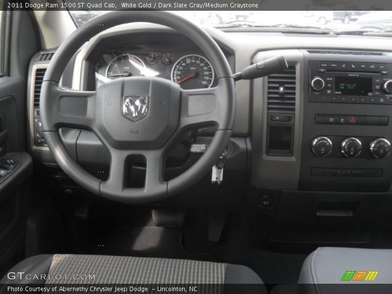 White Gold / Dark Slate Gray/Medium Graystone 2011 Dodge Ram 1500 ST Quad Cab