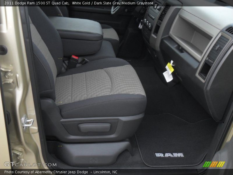 White Gold / Dark Slate Gray/Medium Graystone 2011 Dodge Ram 1500 ST Quad Cab