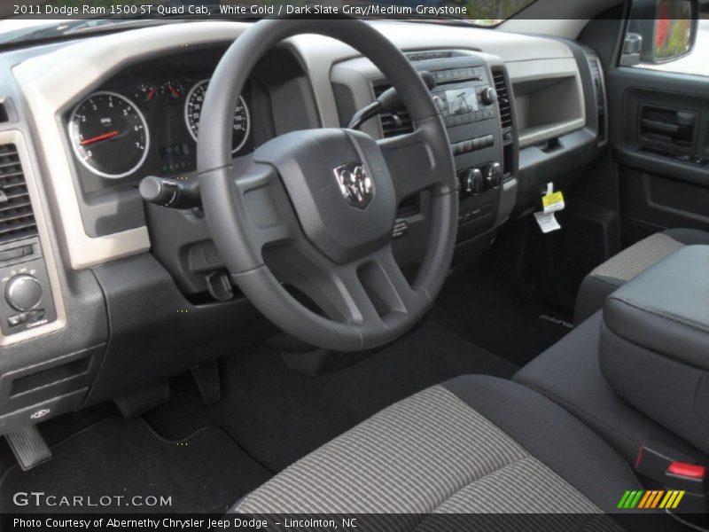 White Gold / Dark Slate Gray/Medium Graystone 2011 Dodge Ram 1500 ST Quad Cab