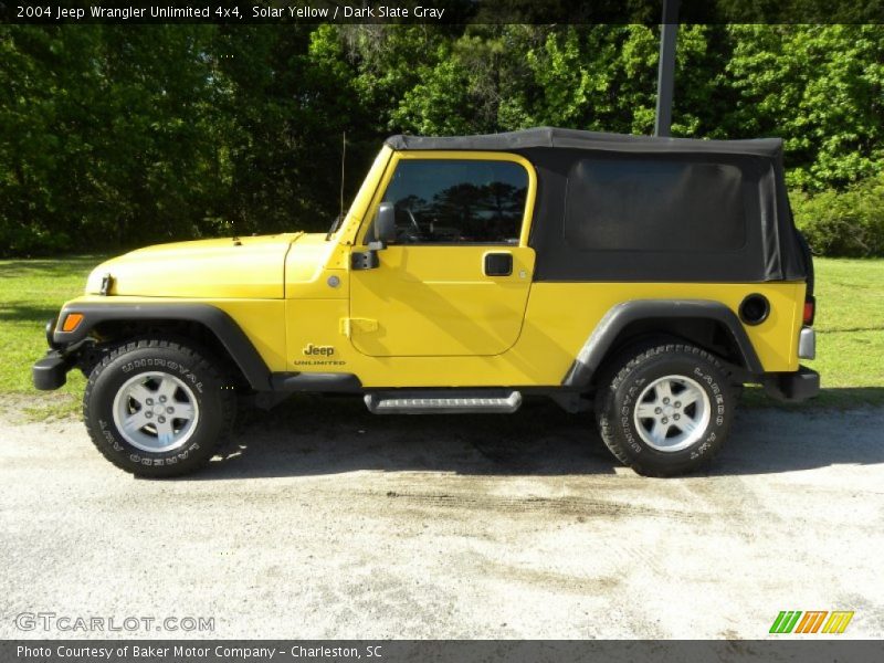 Solar Yellow / Dark Slate Gray 2004 Jeep Wrangler Unlimited 4x4